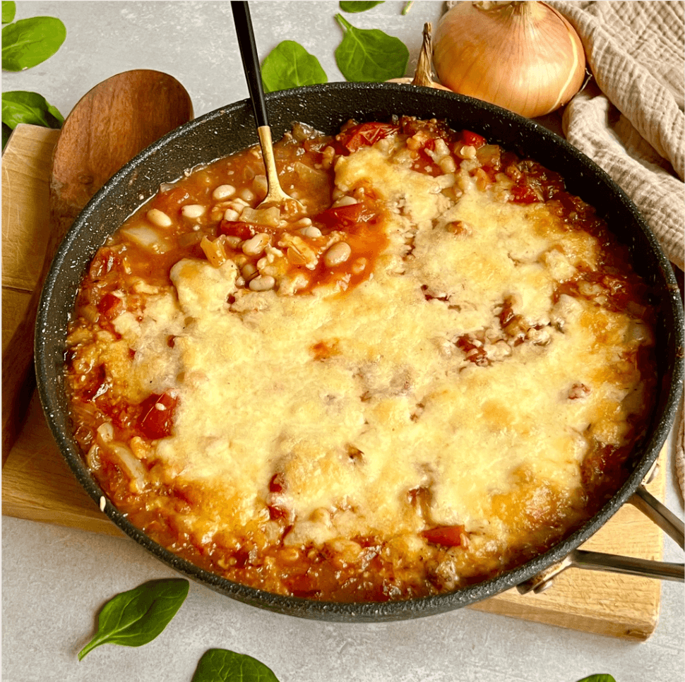 Zapečená biela fazuľa