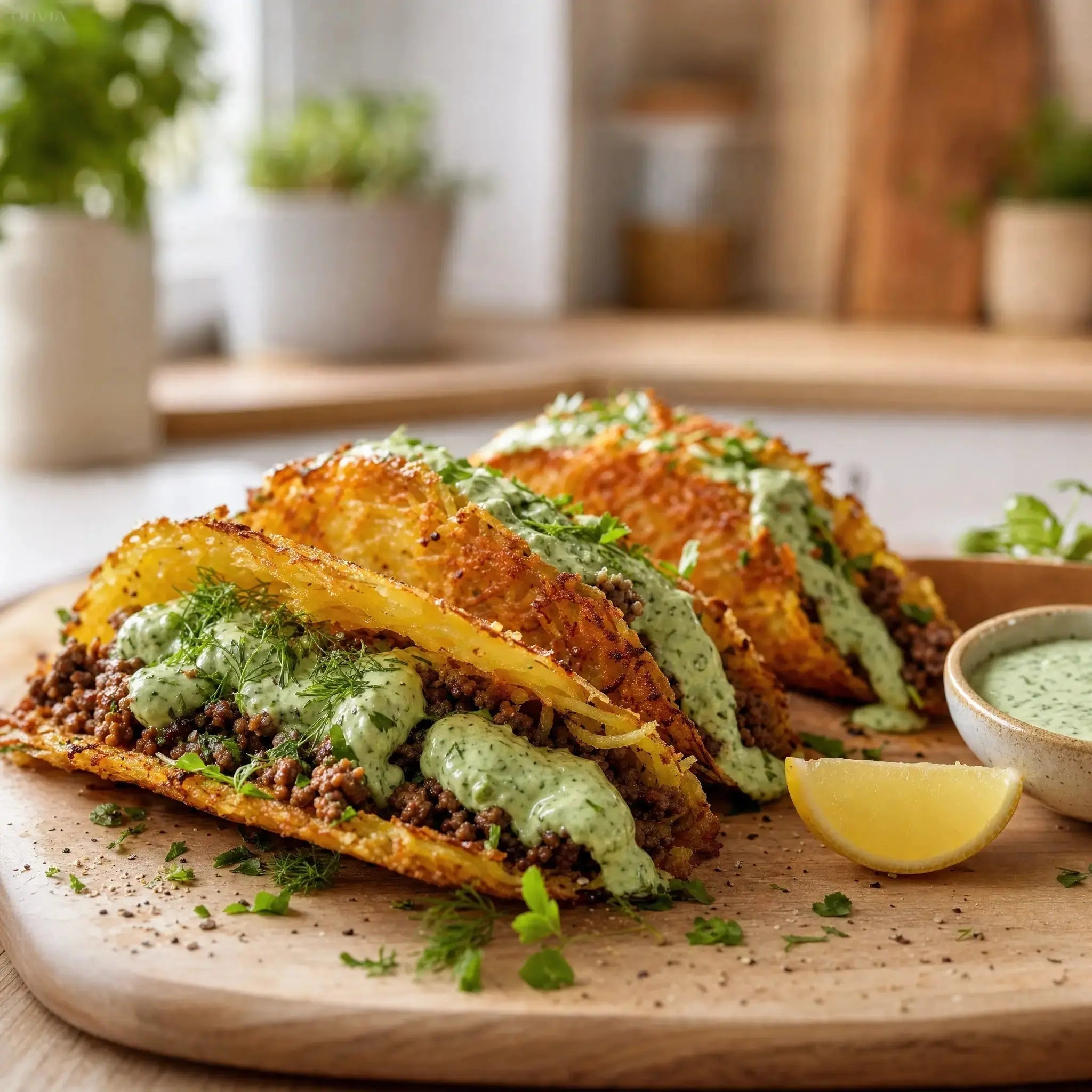 Chrumkavé zemiakové burger tacos - ONVIA