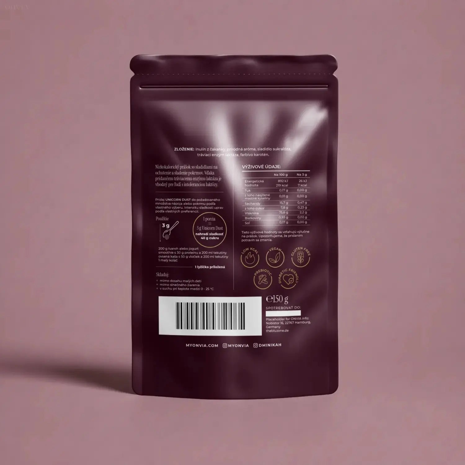Nízkokalorické sladidlo Unicorn Dust - ONVIA